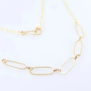 Forged Paperclip 5 Link Necklace