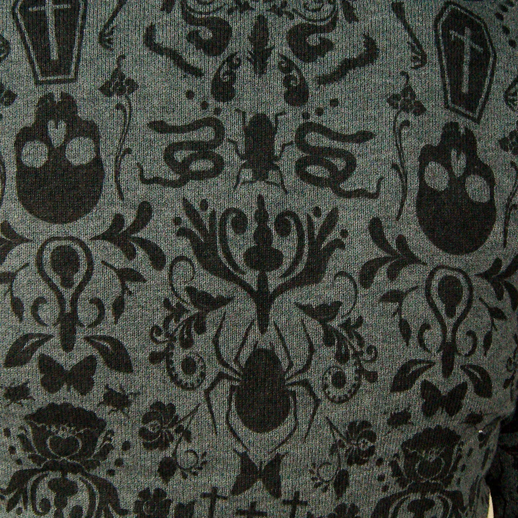 Gray Creepy Crawly Cardigan