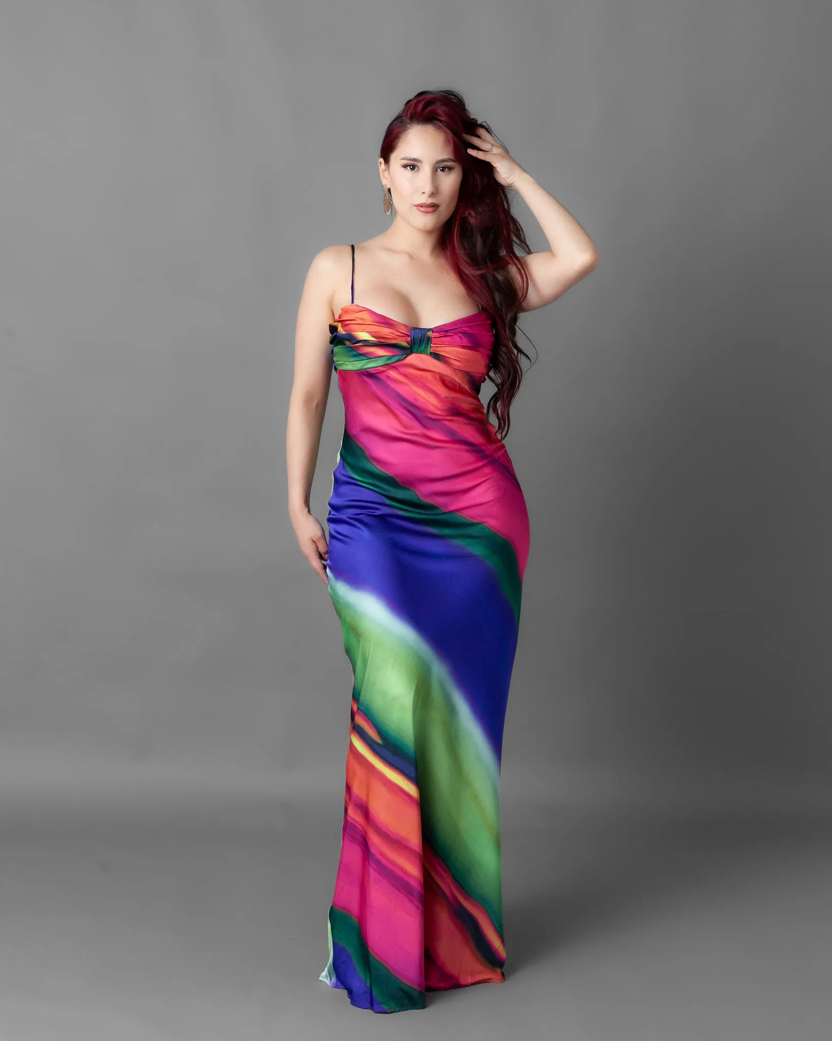 Havana Rainbow Slip Maxi Dress