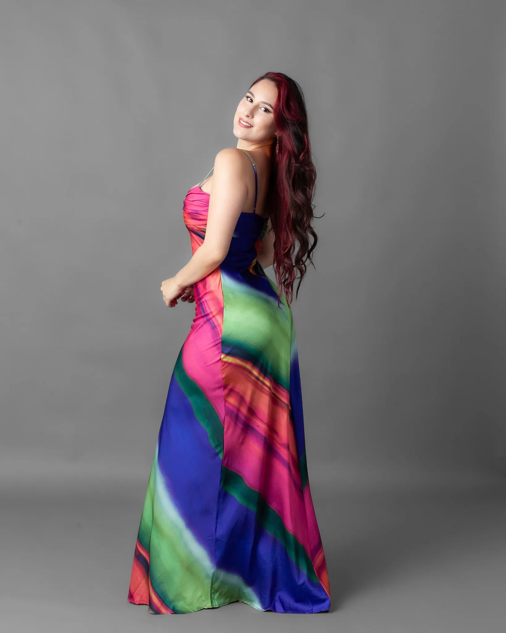 Havana Rainbow Slip Maxi Dress