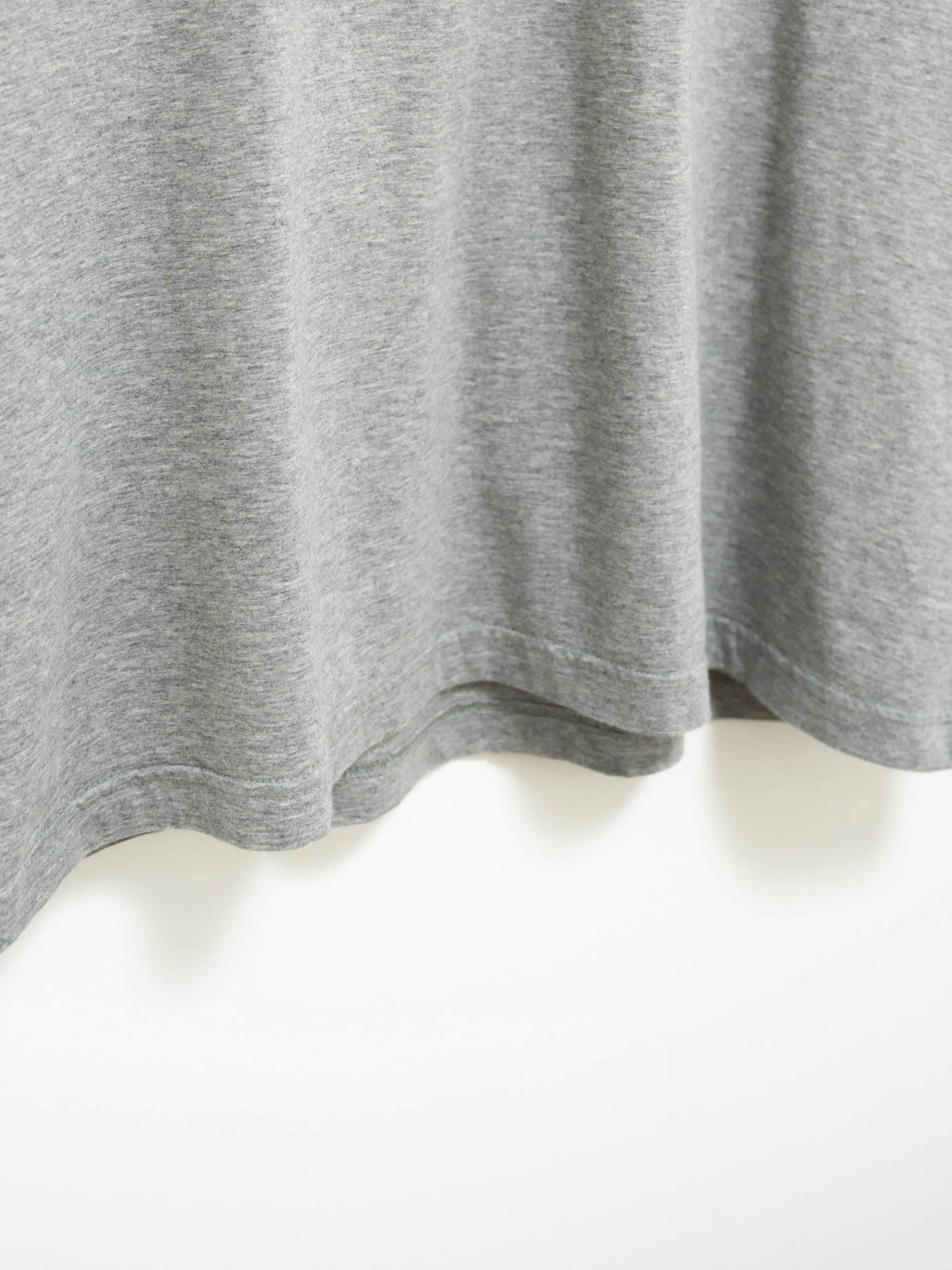 High Gauge Cotton Jersey Crewneck T-Shirt - Heather Gray