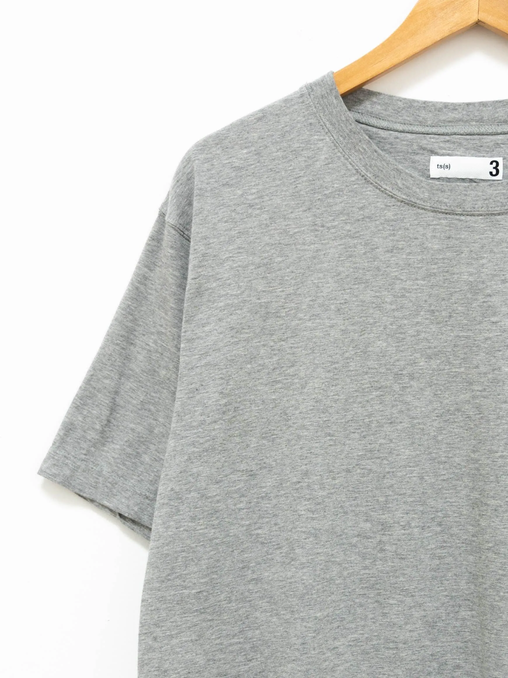 High Gauge Cotton Jersey Crewneck T-Shirt - Heather Gray