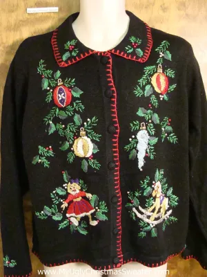Holiday Sweater with Ornaments and Toys