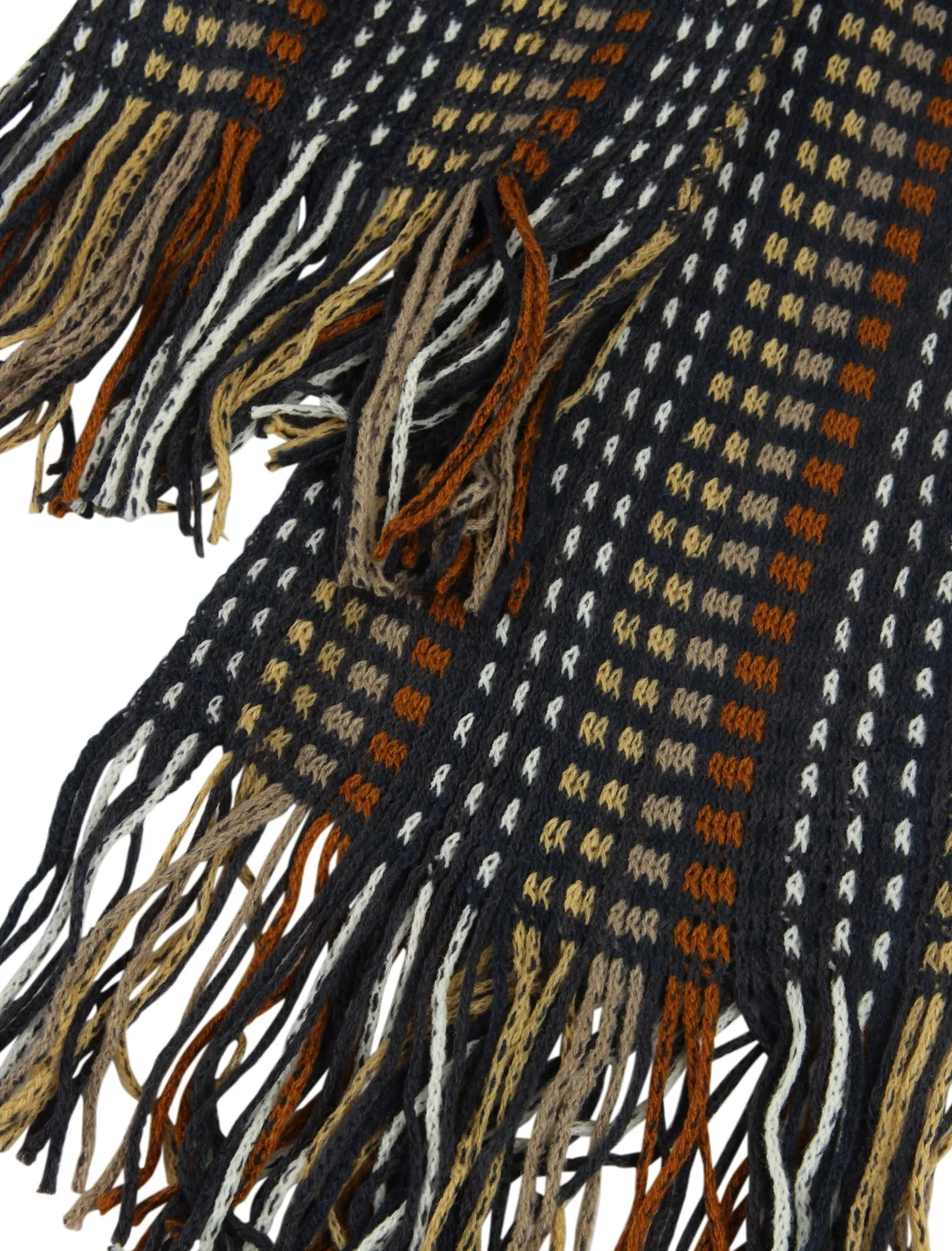 Jaxon Stitched Knitted Scarf in Stone
