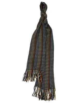 Jaxon Stitched Knitted Scarf in Stone