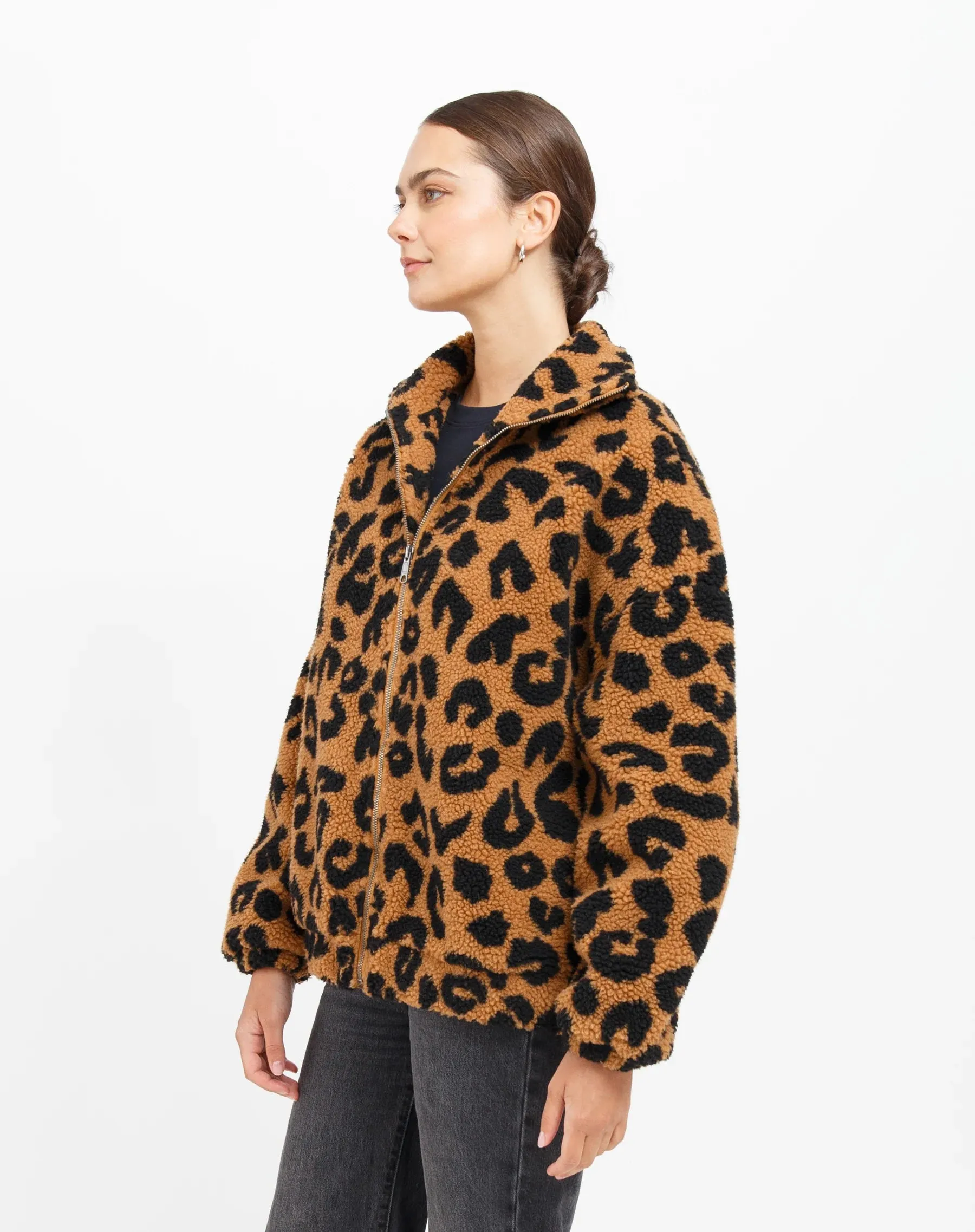 Leopard Sherpa Jacket