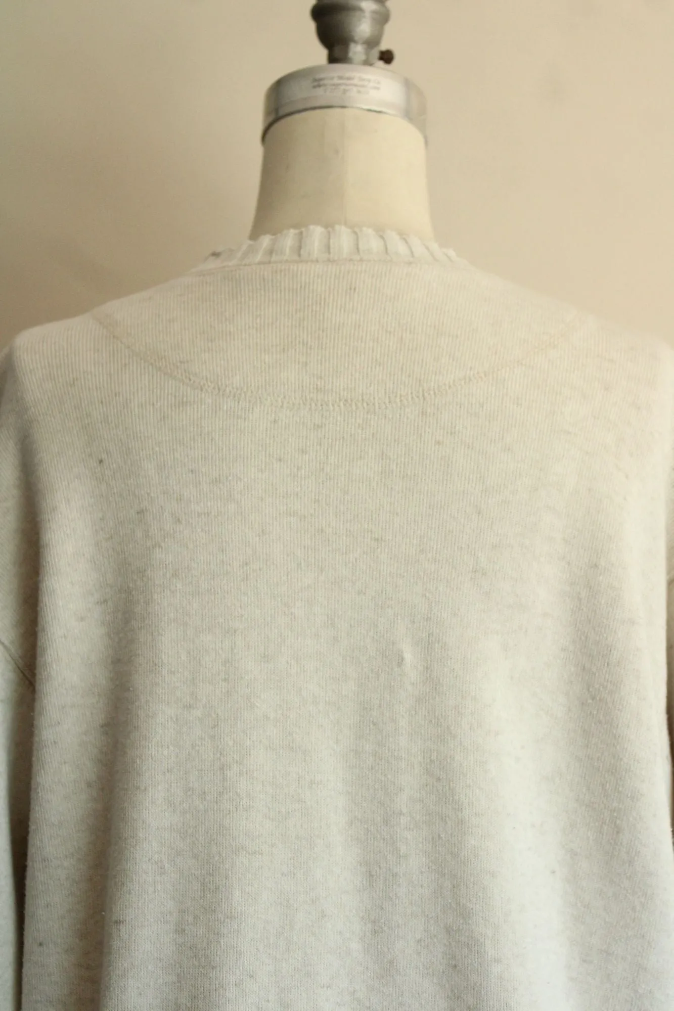 Liz Claiborne Womens Sweater, Size Small Cream Cotton Linen, Lizwear
