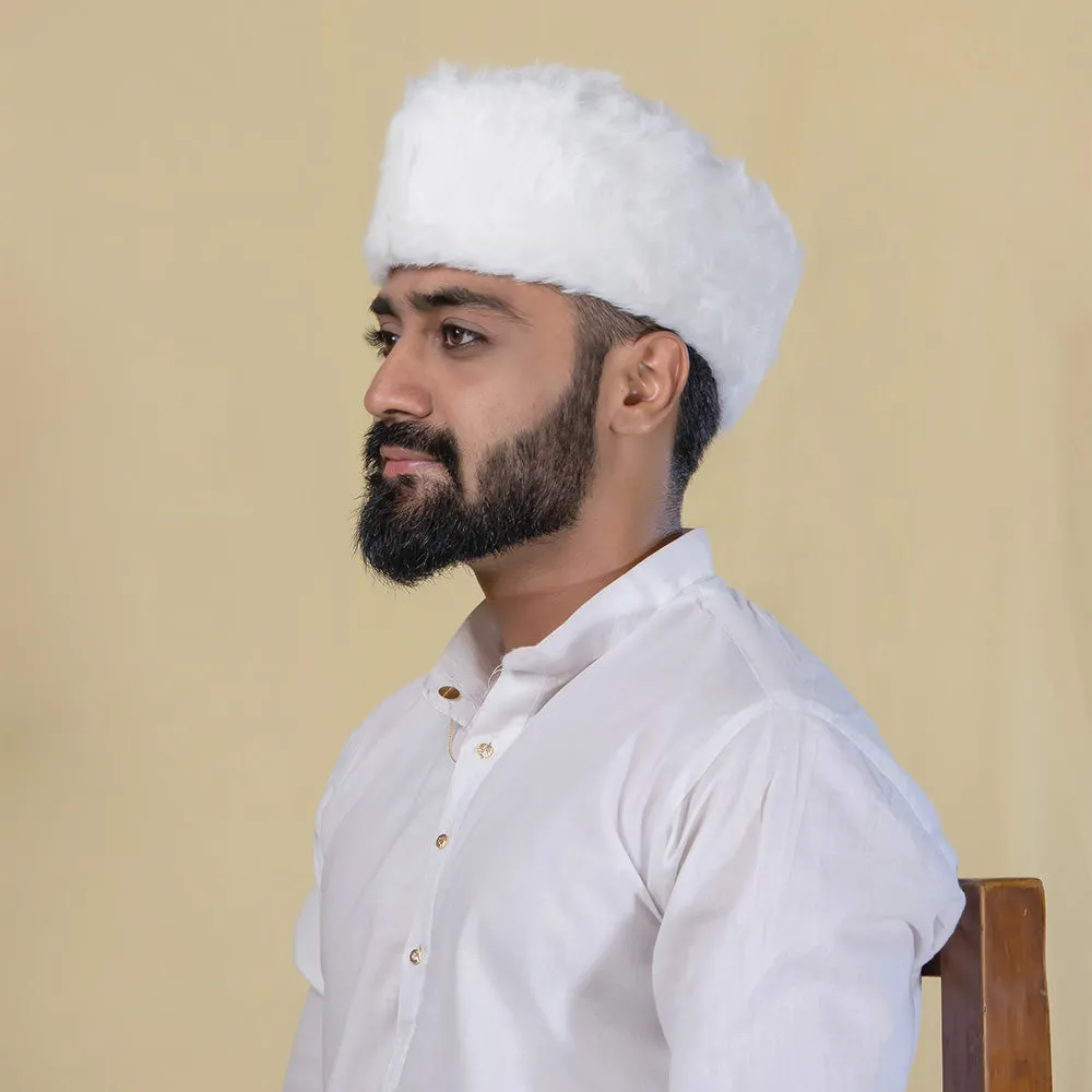 Maharashtrian White Fur Topi