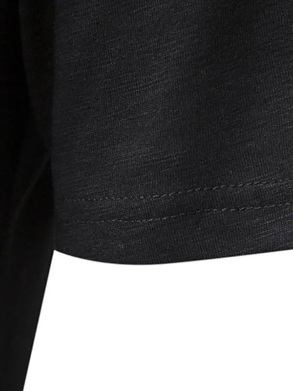 Men's Short Sleeve Solid Henley T-Shirt