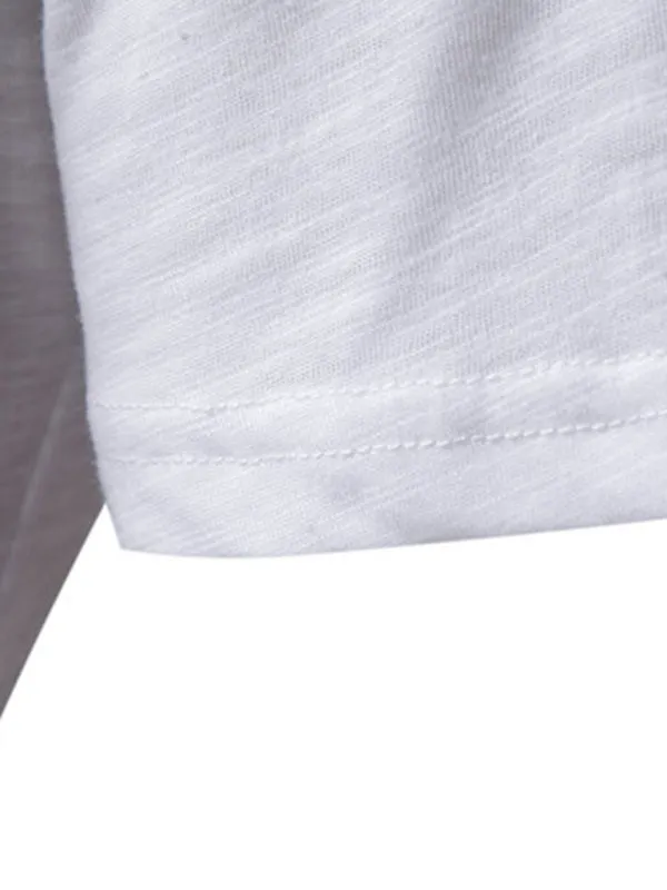Men's Short Sleeve Solid Henley T-Shirt