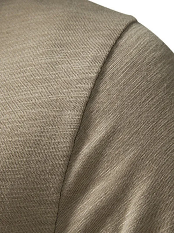 Men's Short Sleeve Solid Henley T-Shirt