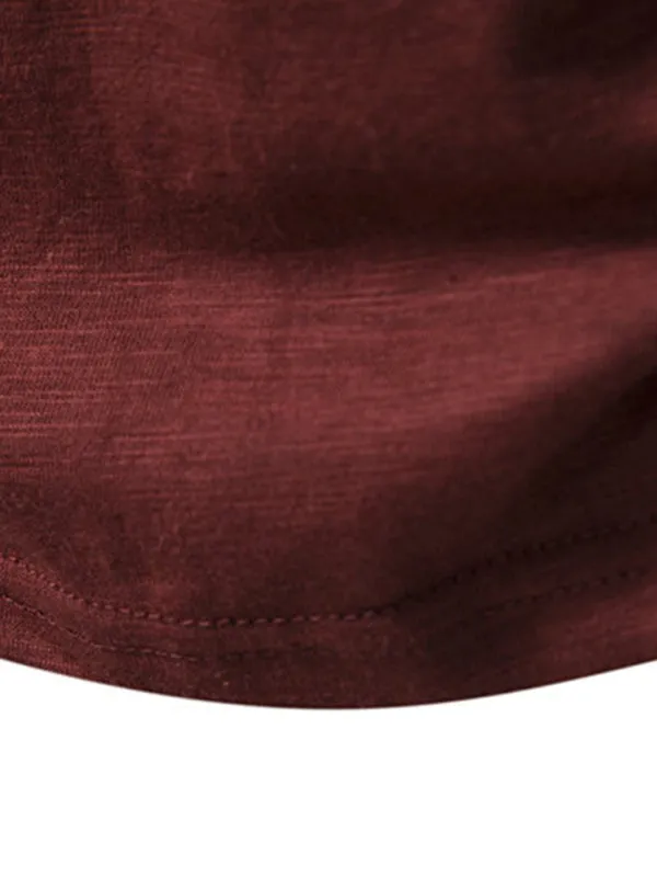 Men's Short Sleeve Solid Henley T-Shirt