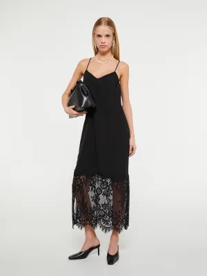 Merci Slip Dress in Black