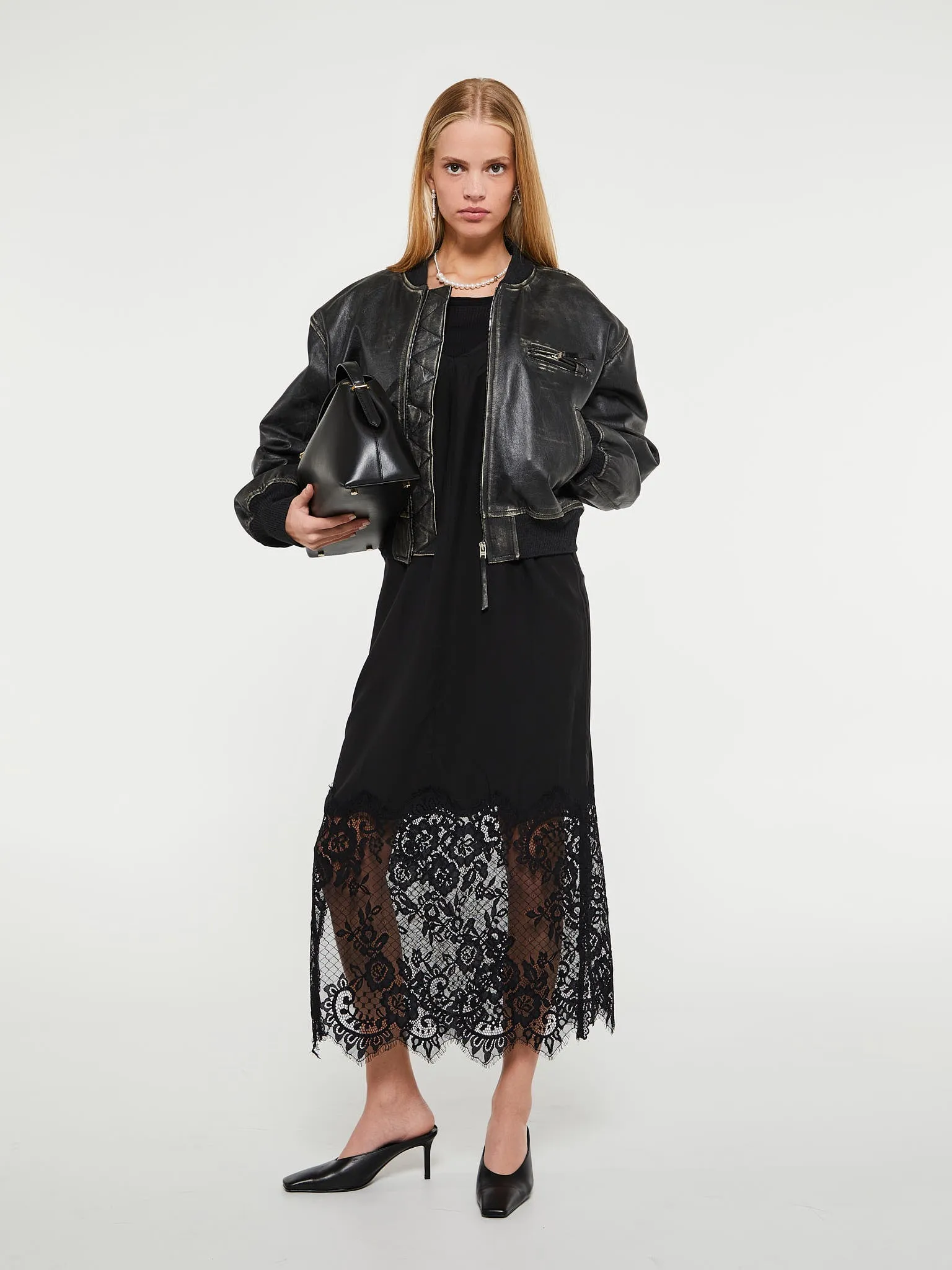 Merci Slip Dress in Black