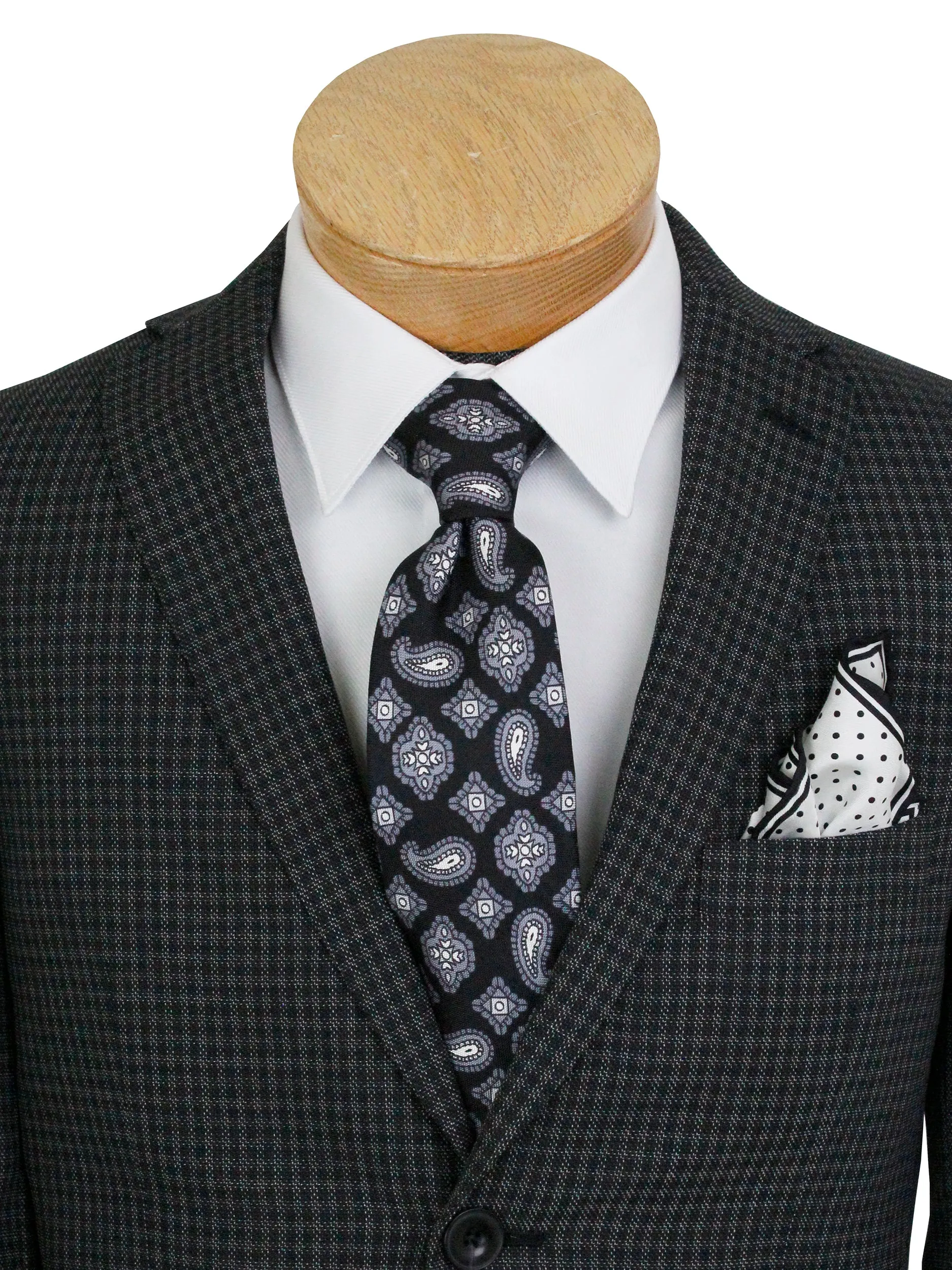 Michael Kors 35474 Boy's Sport Coat - Check - Charcoal/Black