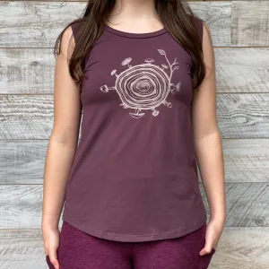 Mushroom 🍄 Stump - Women’s Organic Cotton Cap Sleeve Tank Top