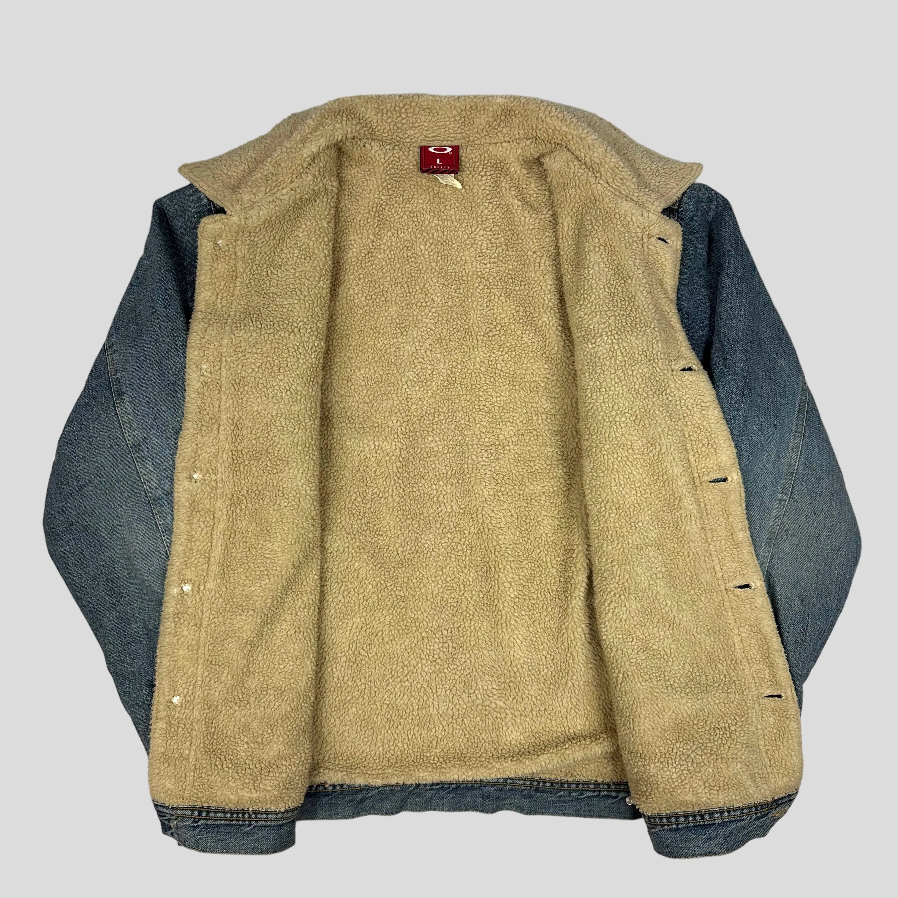 Oakley 00’s Sherpa Lined Denim Jacket - XL