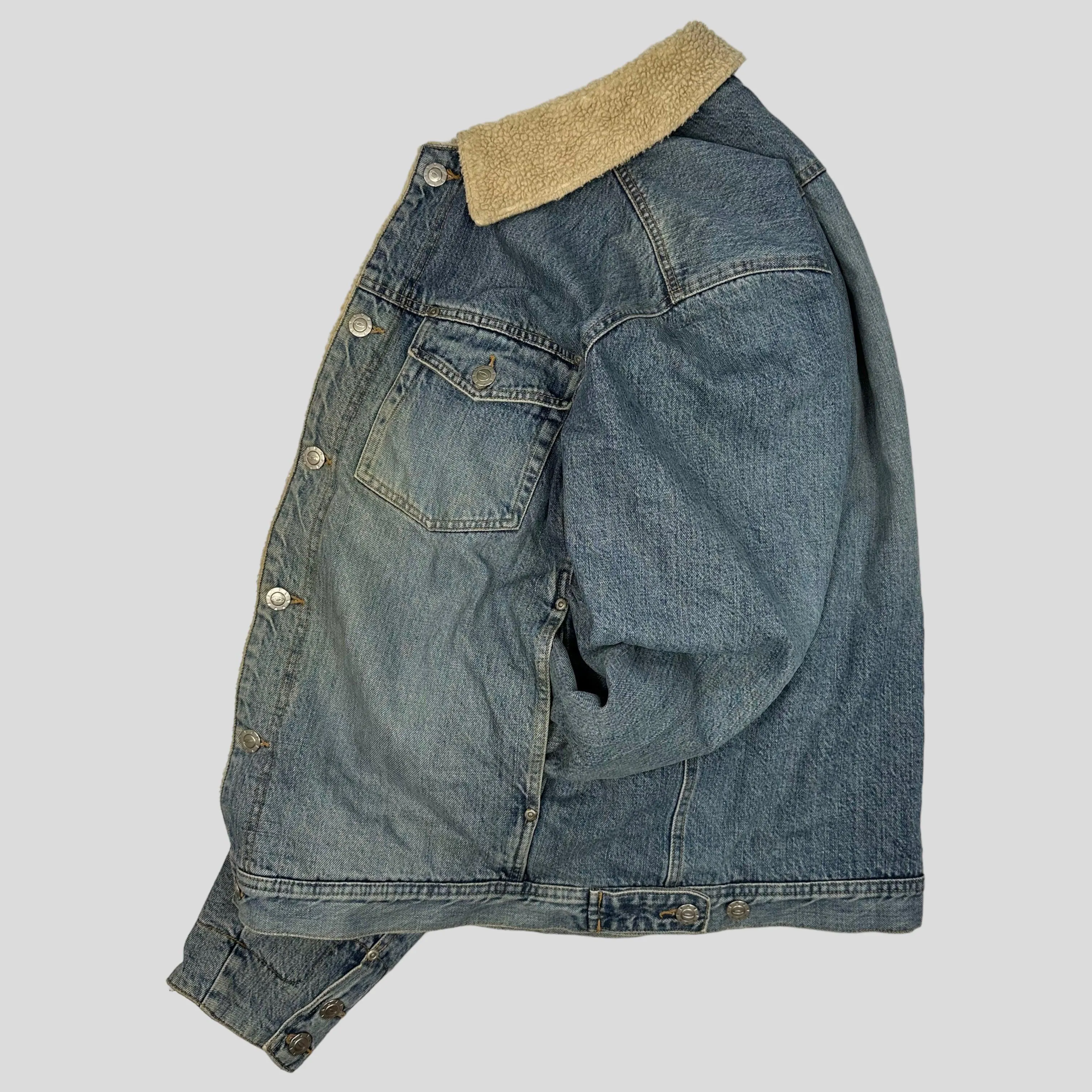 Oakley 00’s Sherpa Lined Denim Jacket - XL