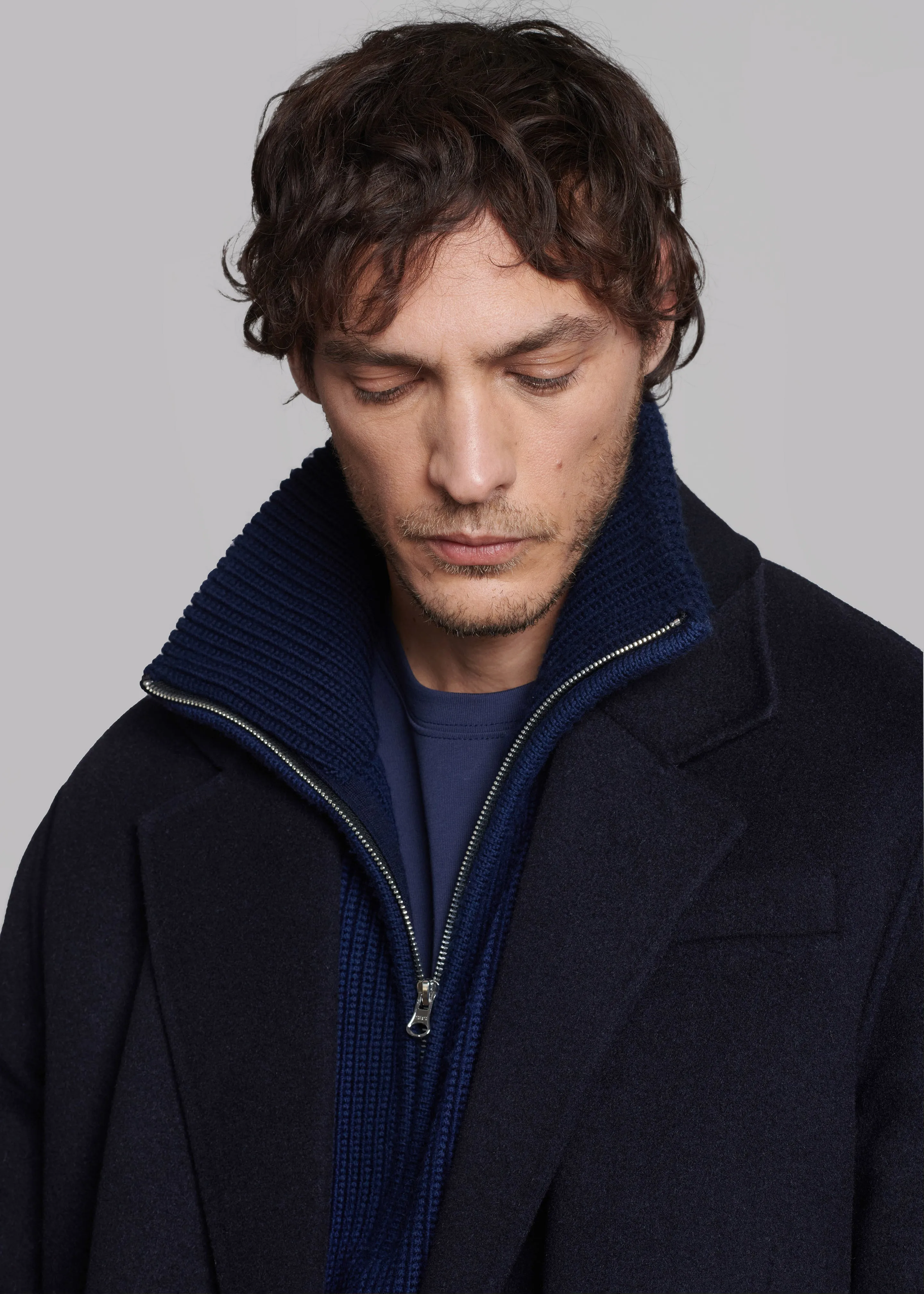 Paxton Wool Coat - Dark Navy