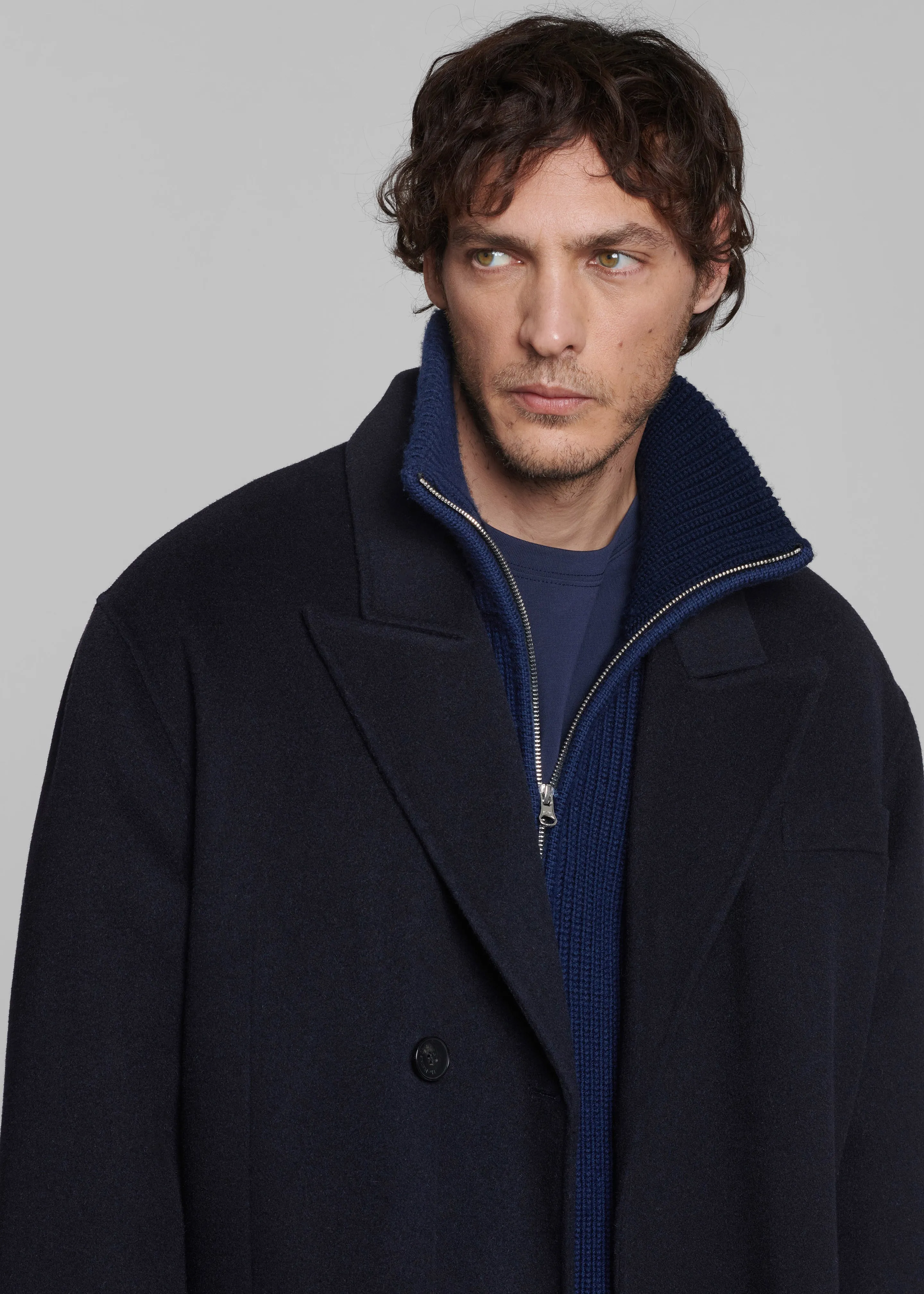Paxton Wool Coat - Dark Navy