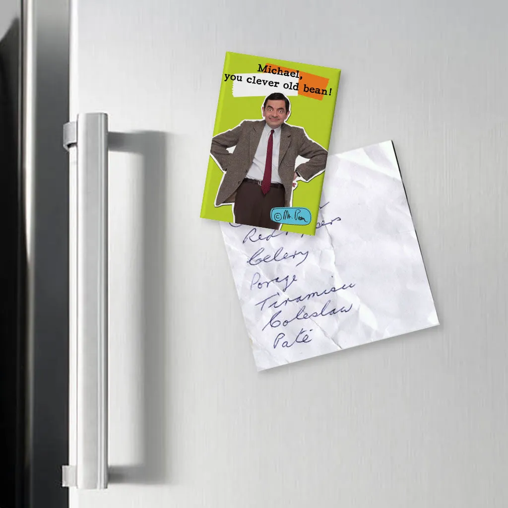 Personalised Clever Old Bean Magnet