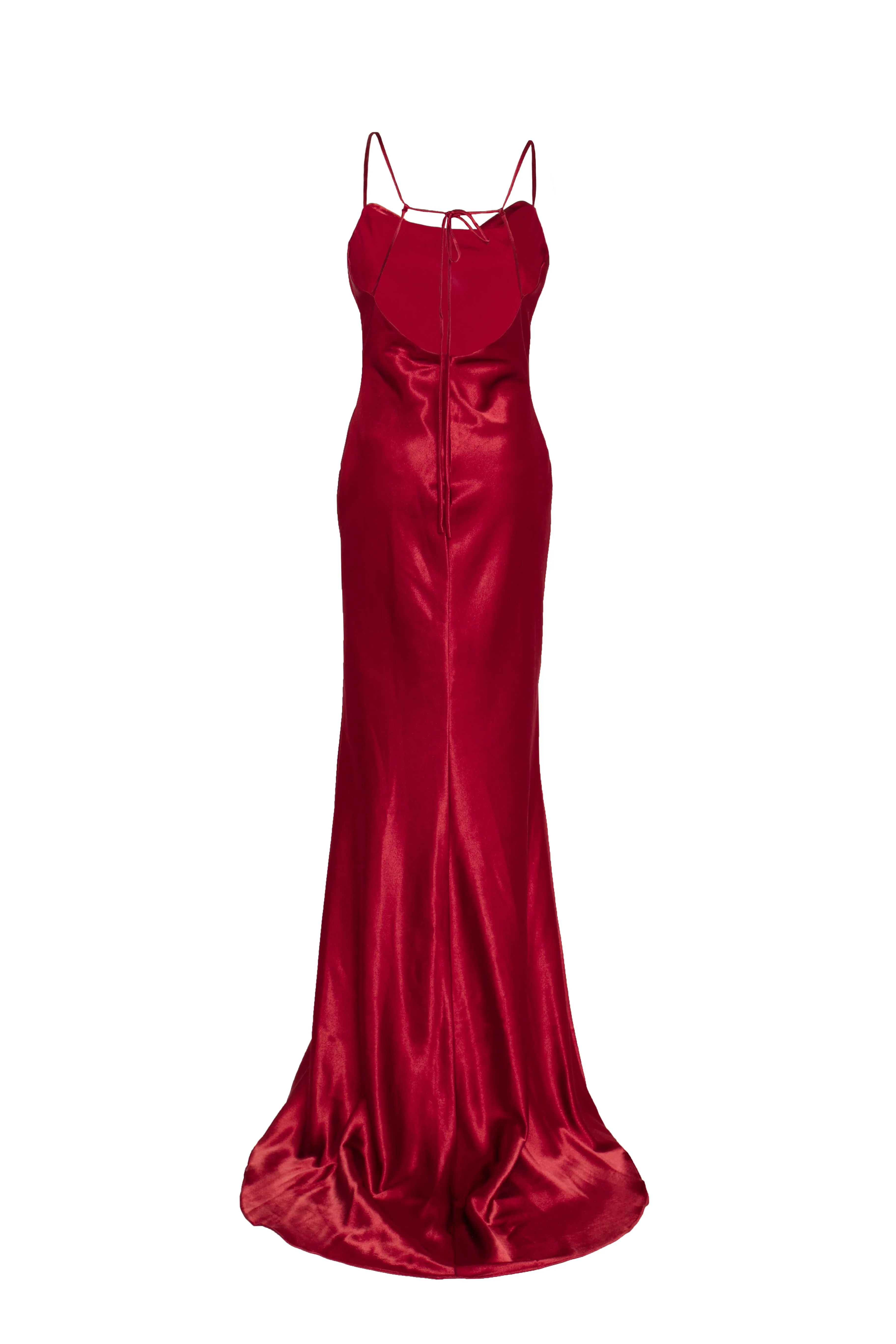 Pippa Claret Bridesmaid Cowl-Neck Slip Dress