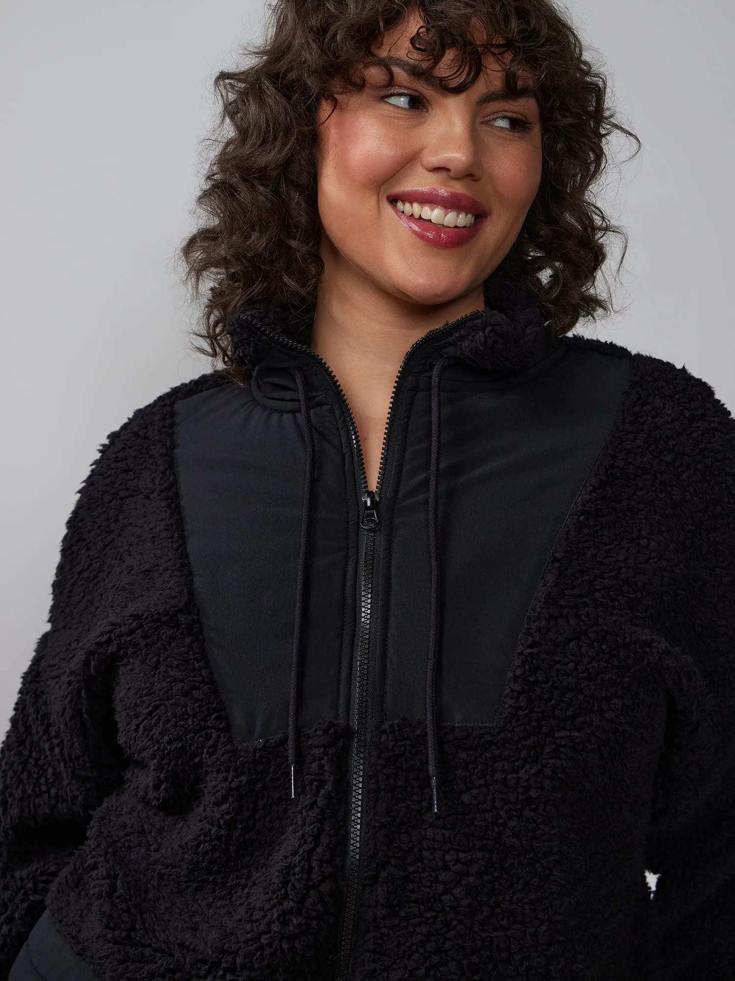 Plus Zip Sherpa Jacket