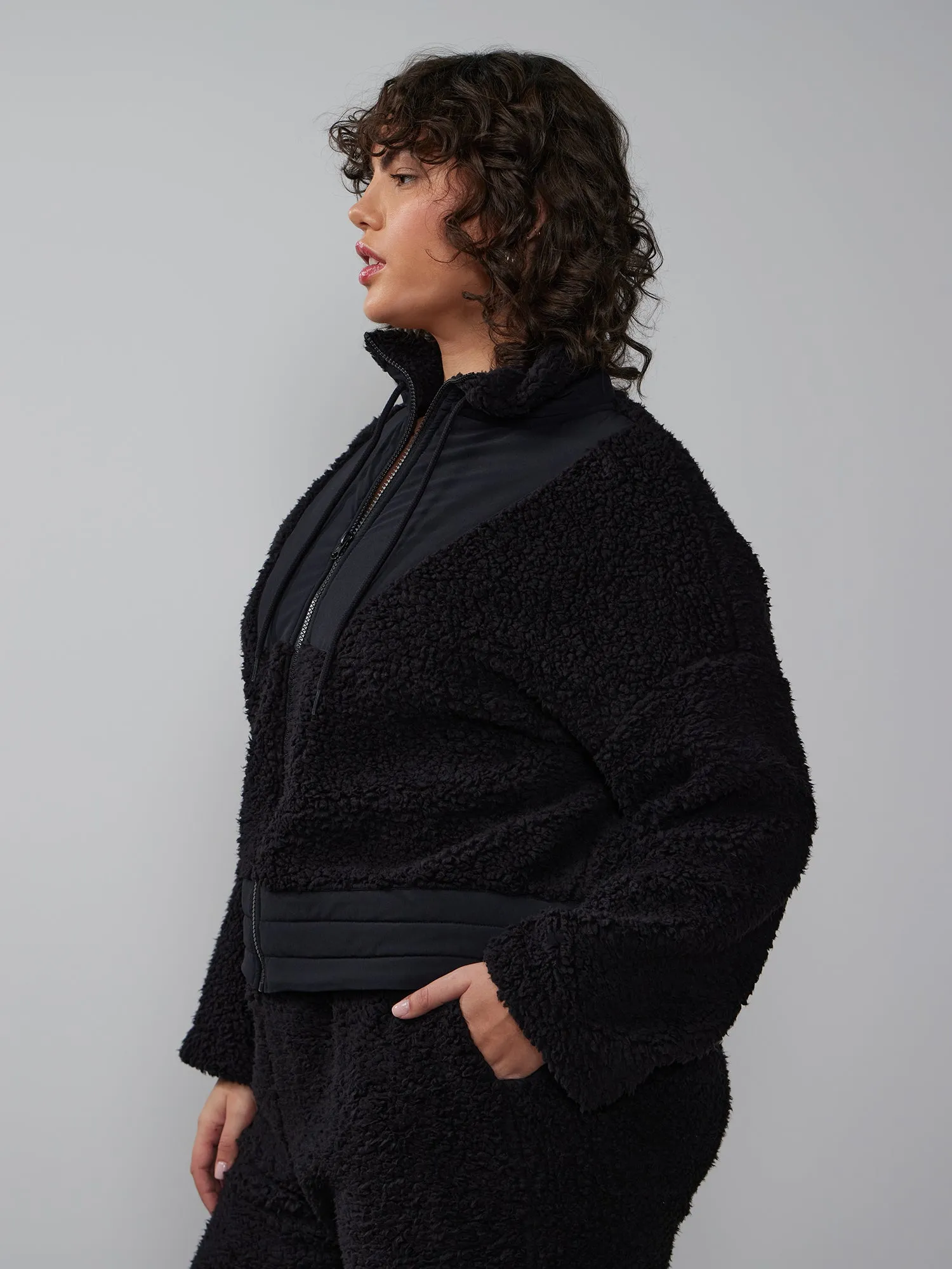 Plus Zip Sherpa Jacket