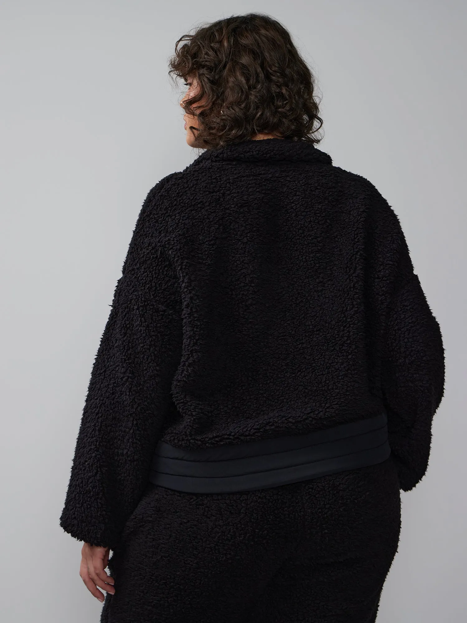 Plus Zip Sherpa Jacket