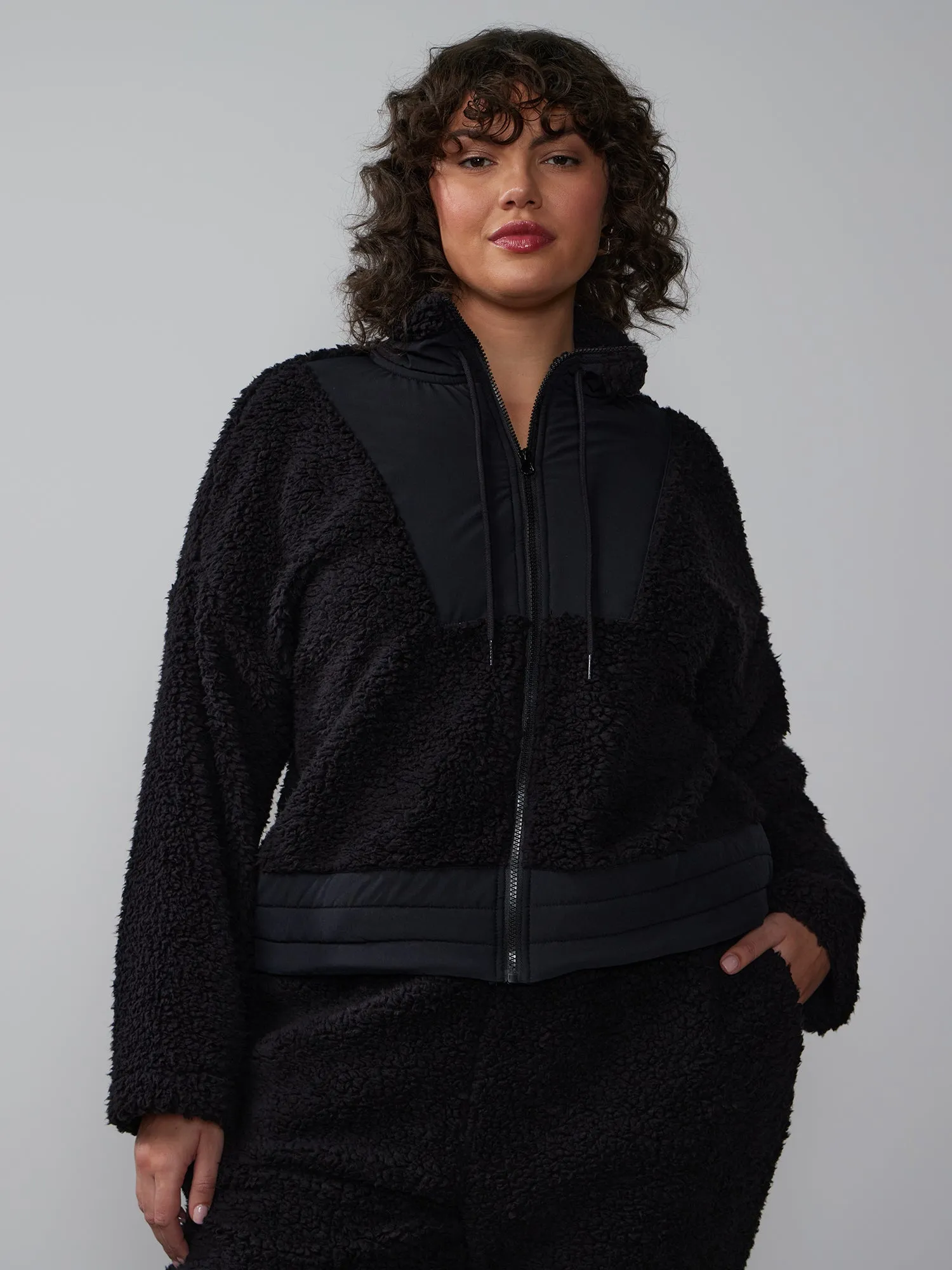 Plus Zip Sherpa Jacket
