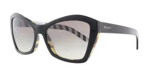 Prada 0PR 07XS NAI130 Millenials Top Black Havana butterfly Sunglasses