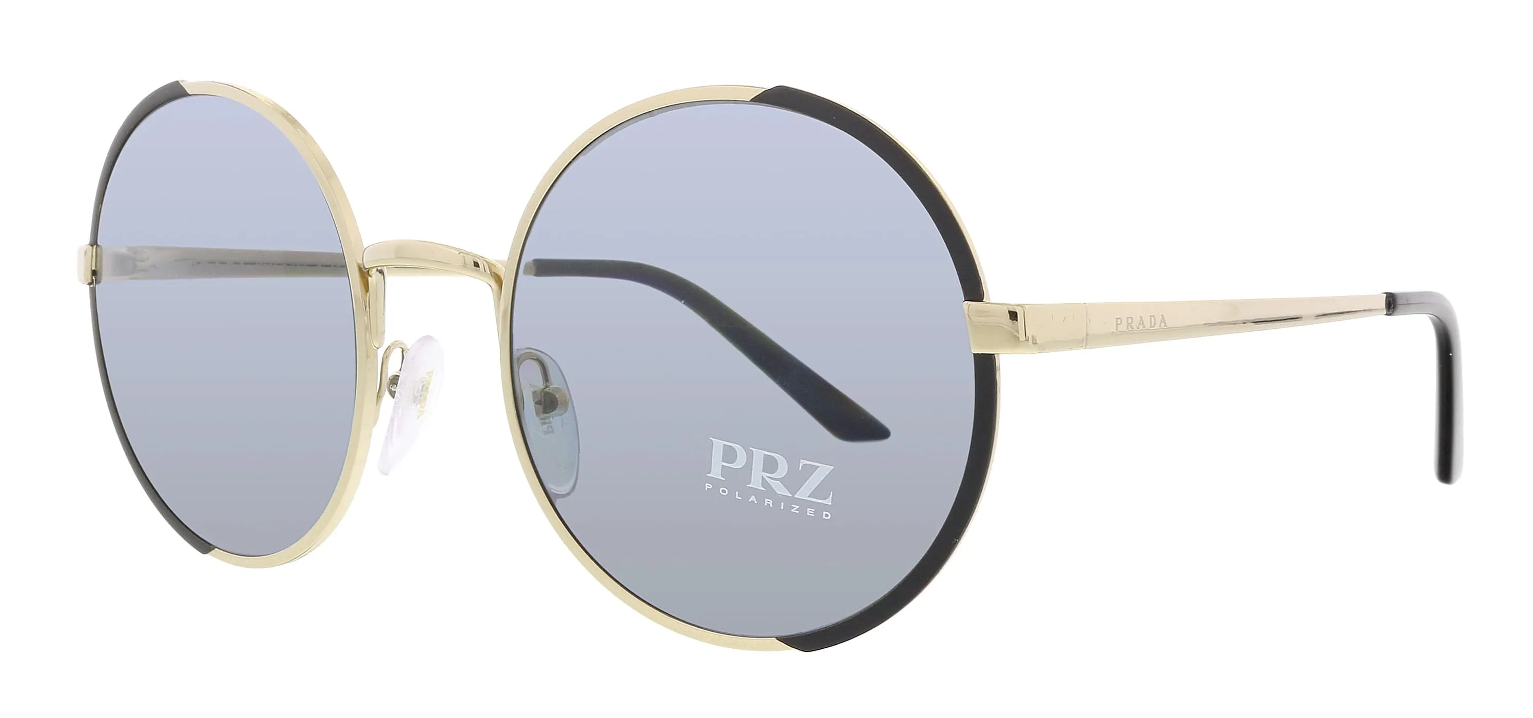 Prada 
0PR 59XS QE35Z1 Gold  Round Sunglasses