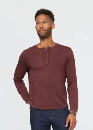PurePima Vintage Henley - Washed Red Rock