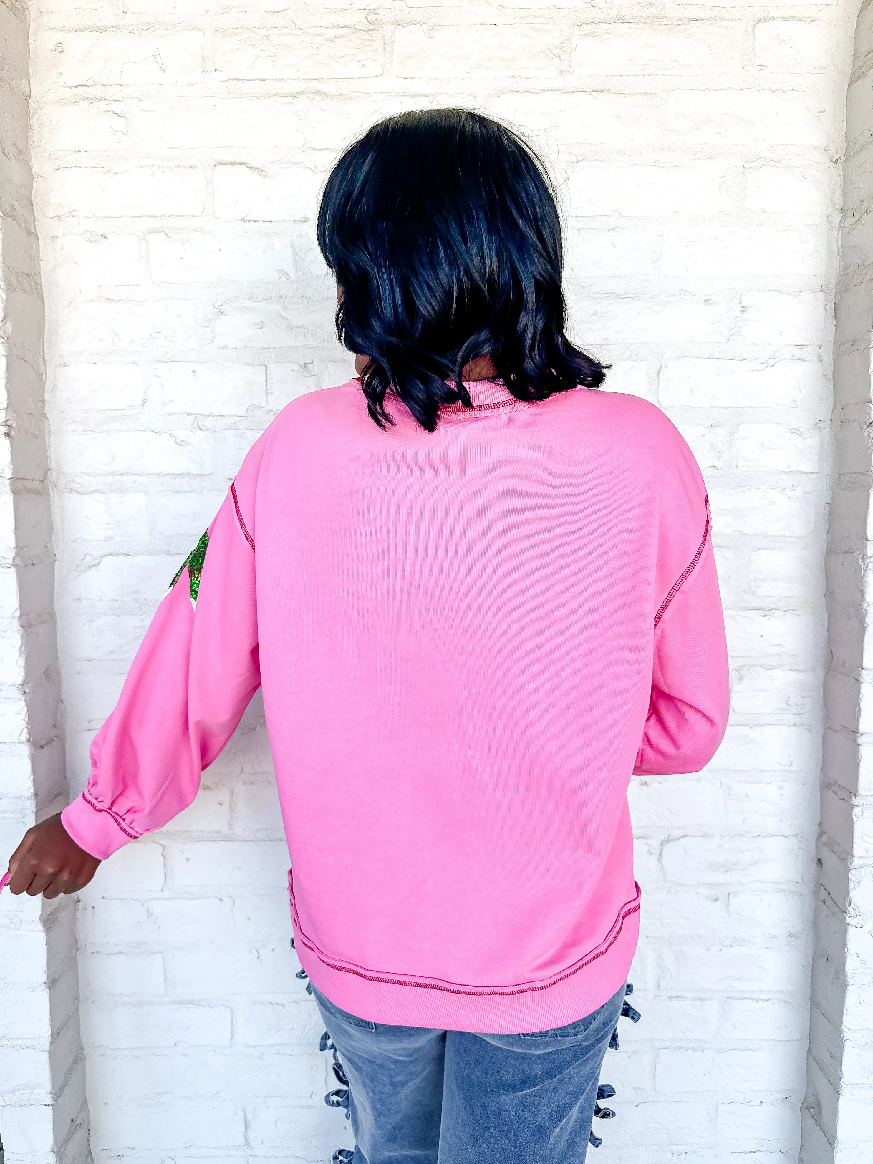 Queen Of All Things Christmas Pink Sweater