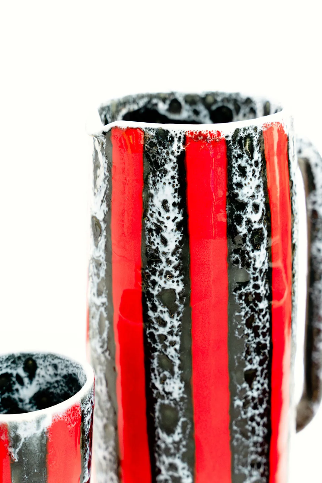 Red and Black Vallauris Fruit Juice Service Set
