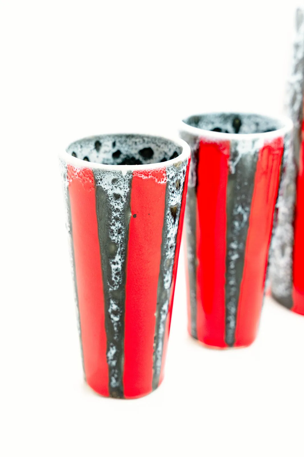 Red and Black Vallauris Fruit Juice Service Set