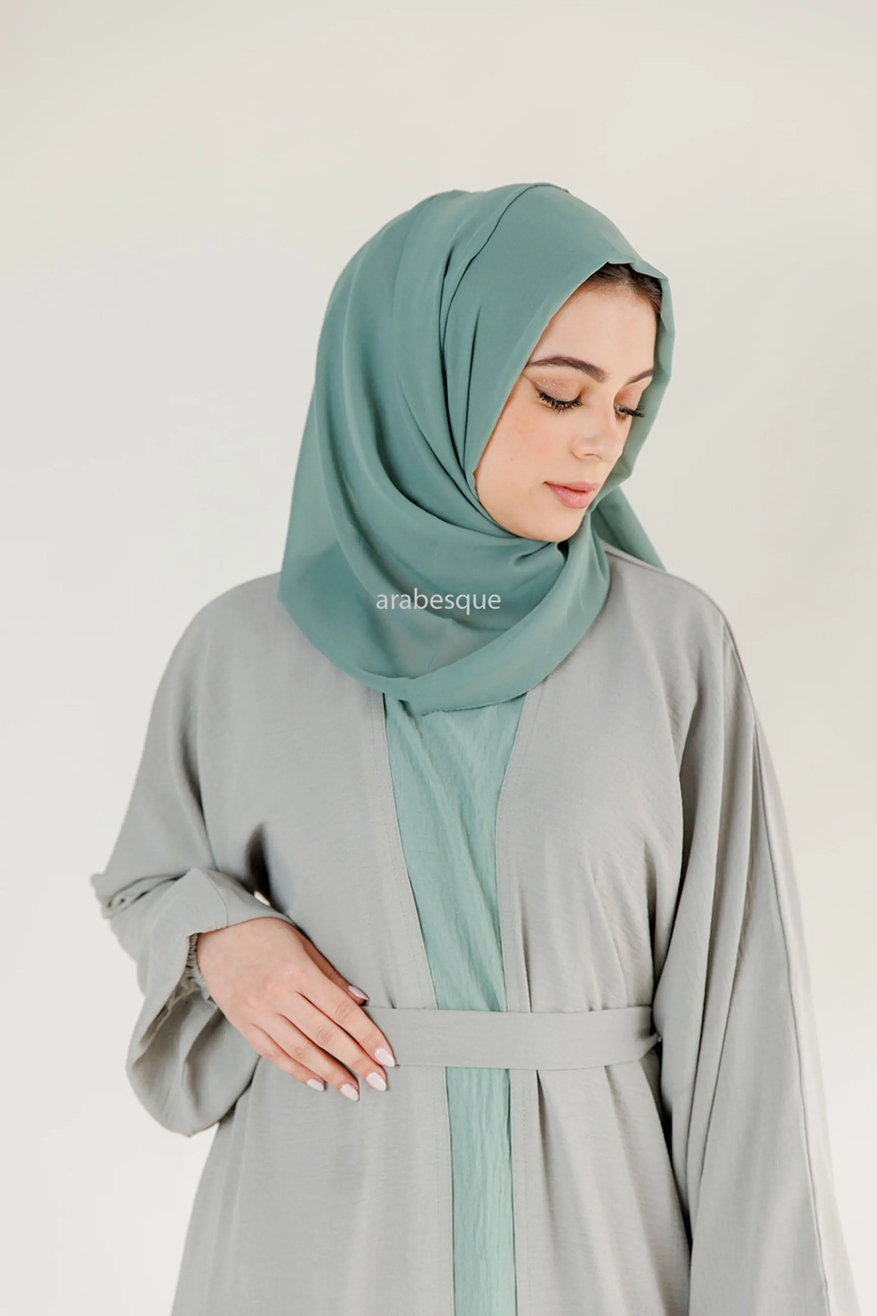 Sage Double Abaya