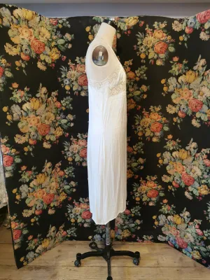 Satin slip with lace trim