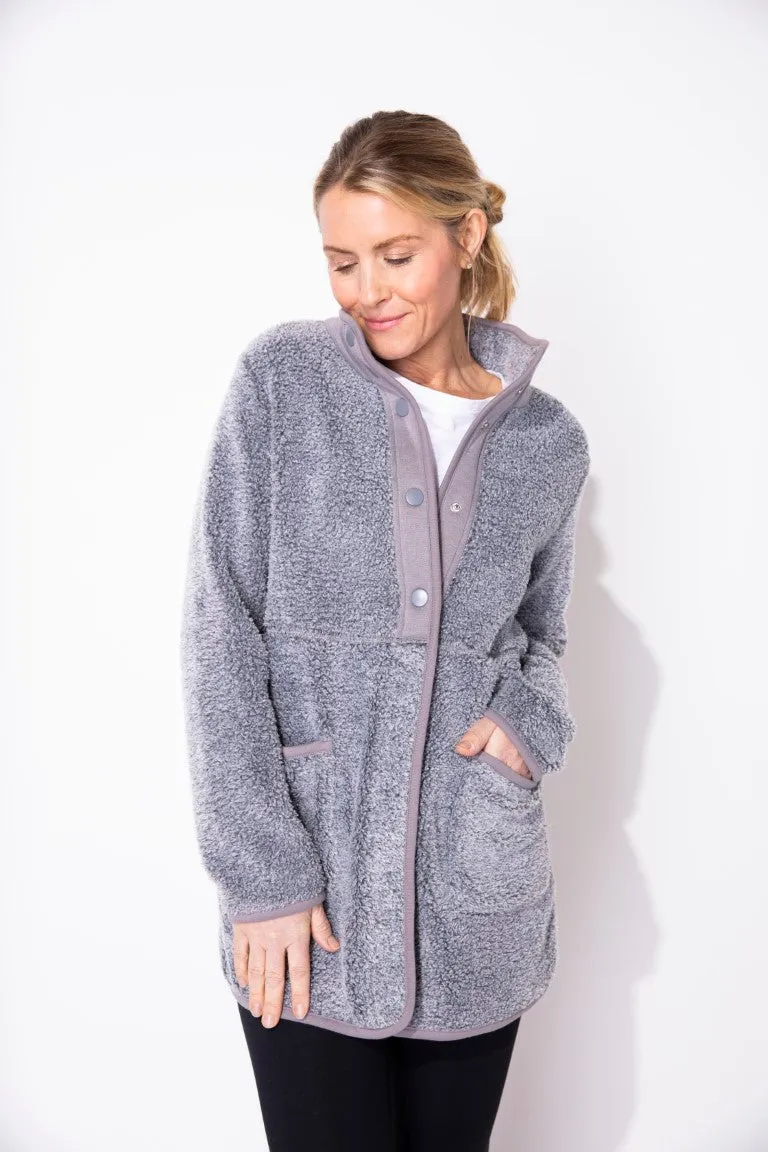 Sherpa Snap Jacket in Ivory by Escape