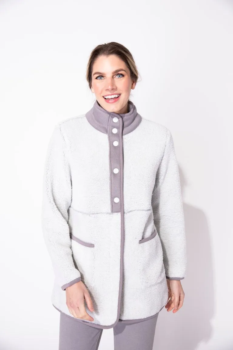 Sherpa Snap Jacket in Ivory by Escape