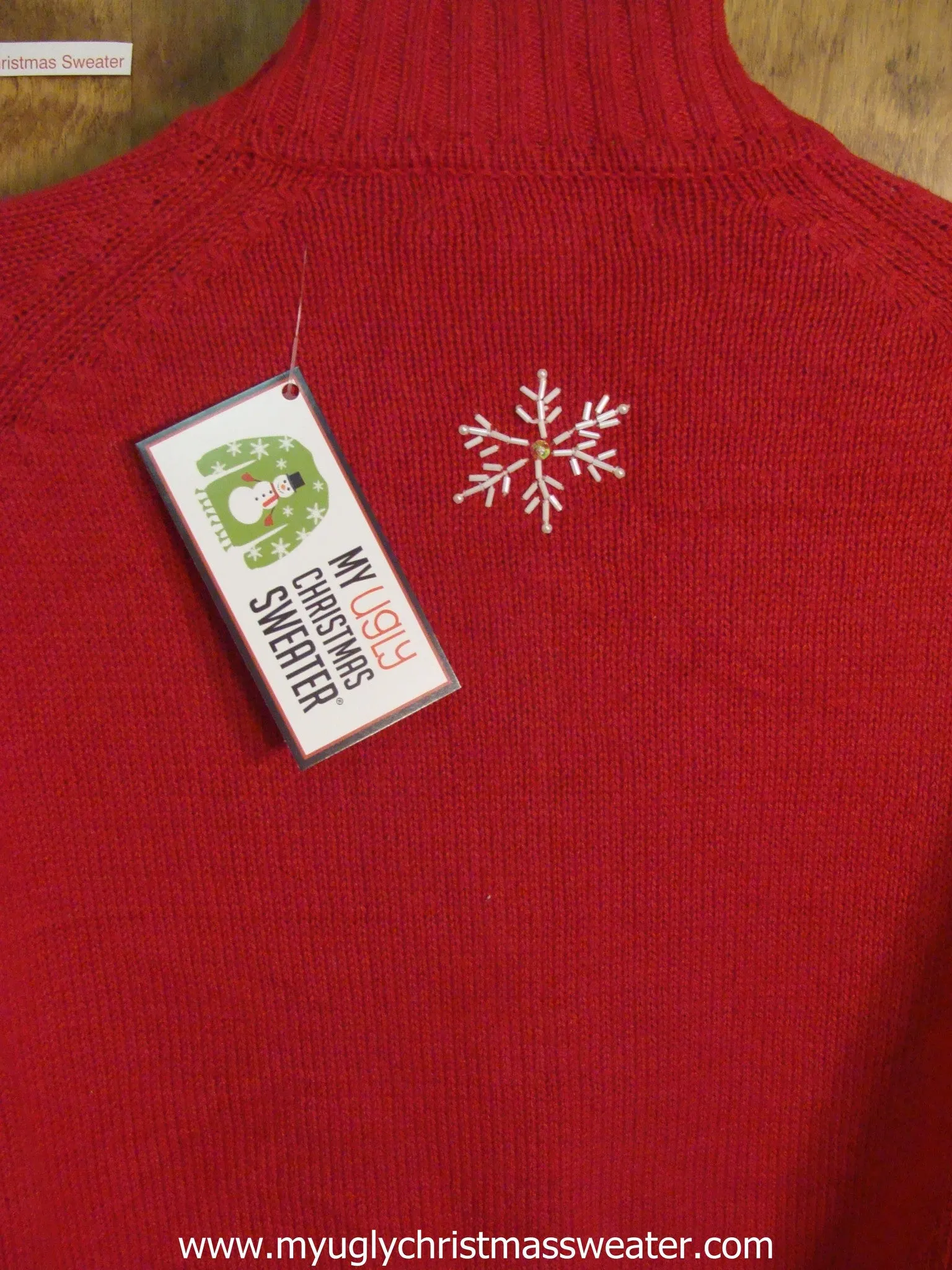 Snow Falling Above Snowmen Ugly Christmas Sweater