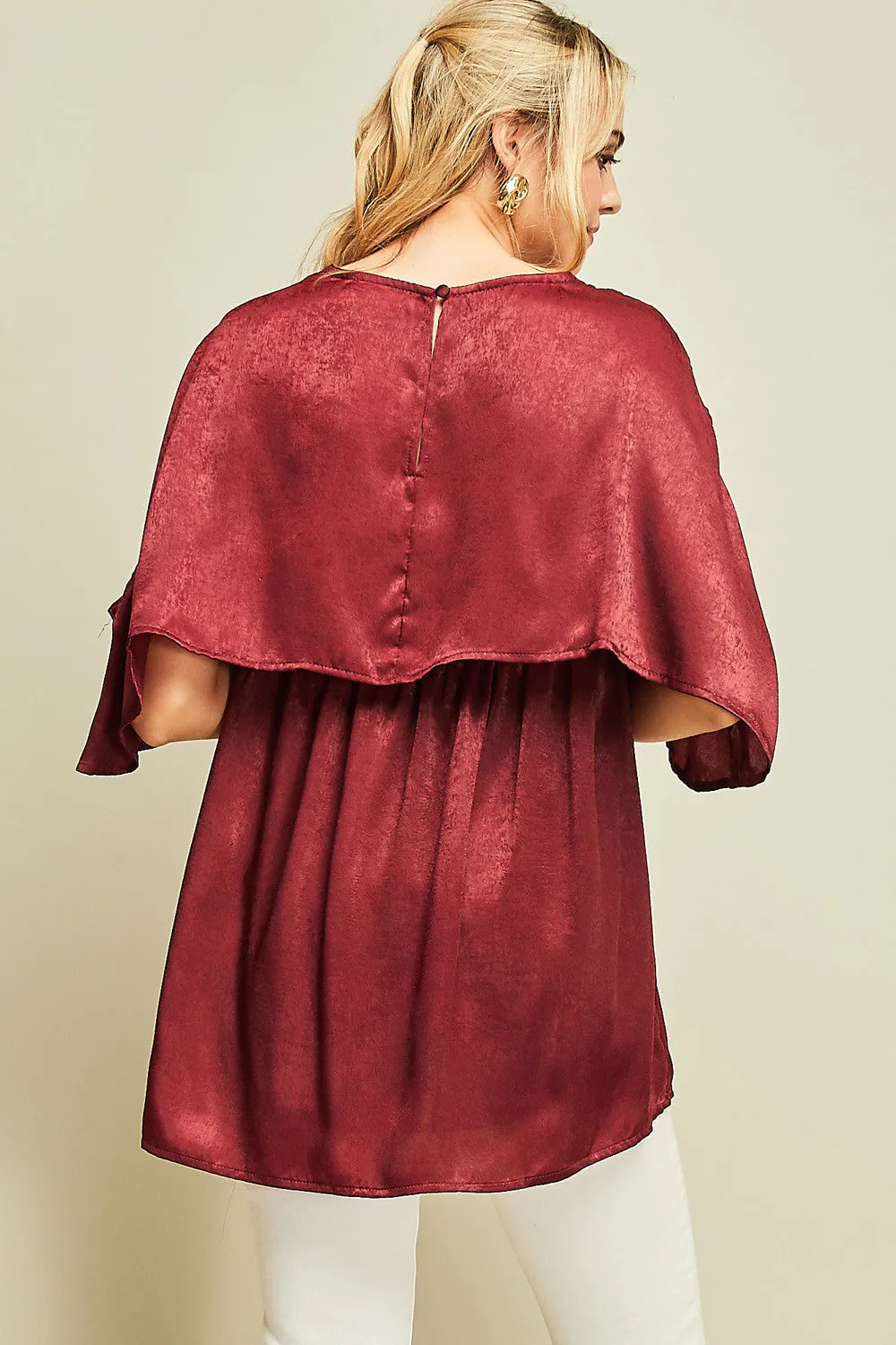 strappy burgundy top
