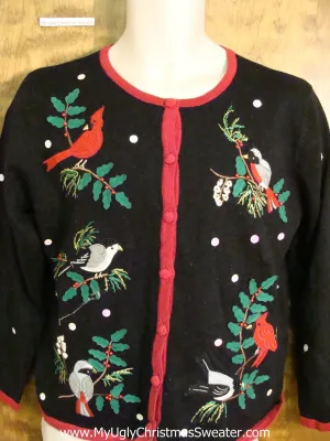 Tacky Bird Themed Funny Christmas Sweater