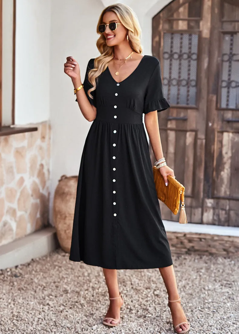 TastyHottie - Trendy Button Up Slip Dress