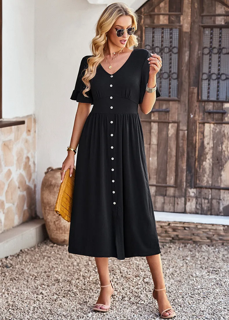 TastyHottie - Trendy Button Up Slip Dress