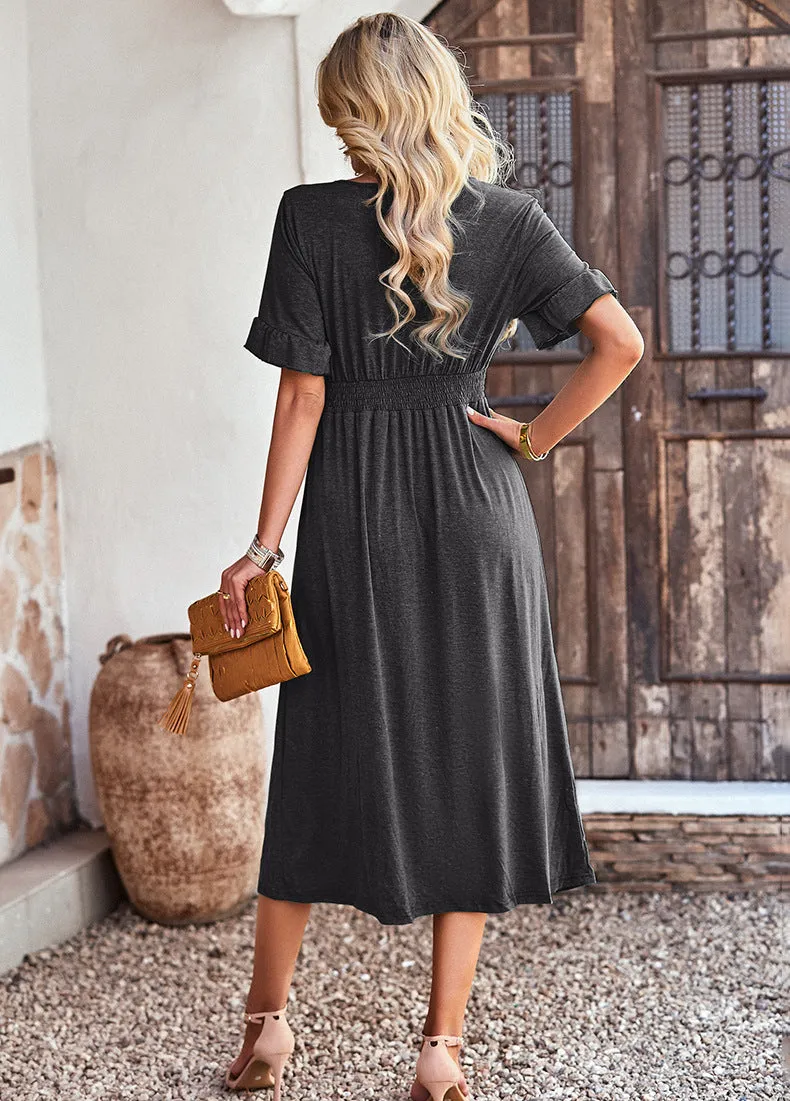 TastyHottie - Trendy Button Up Slip Dress