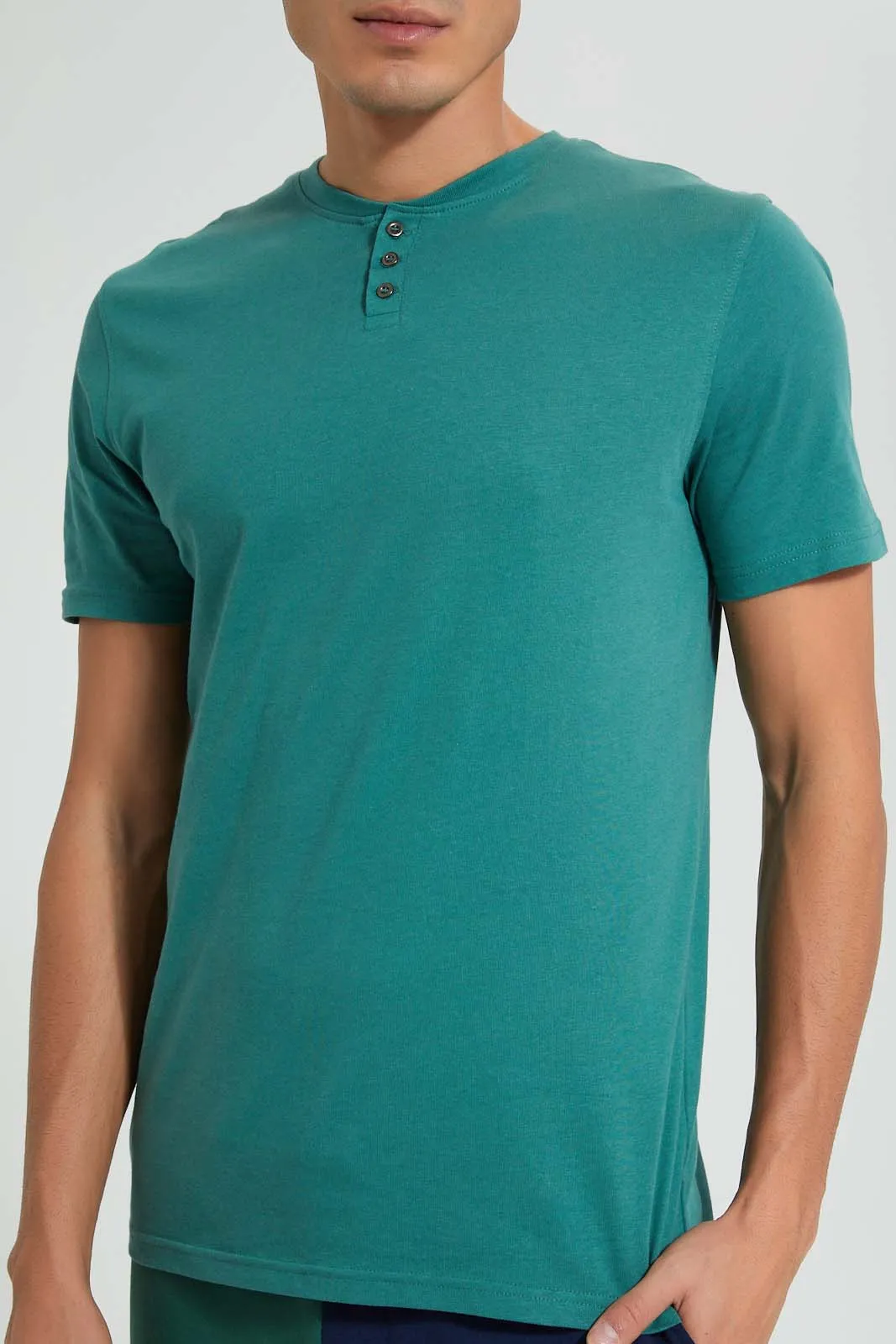 Teal Henley T-Shirt