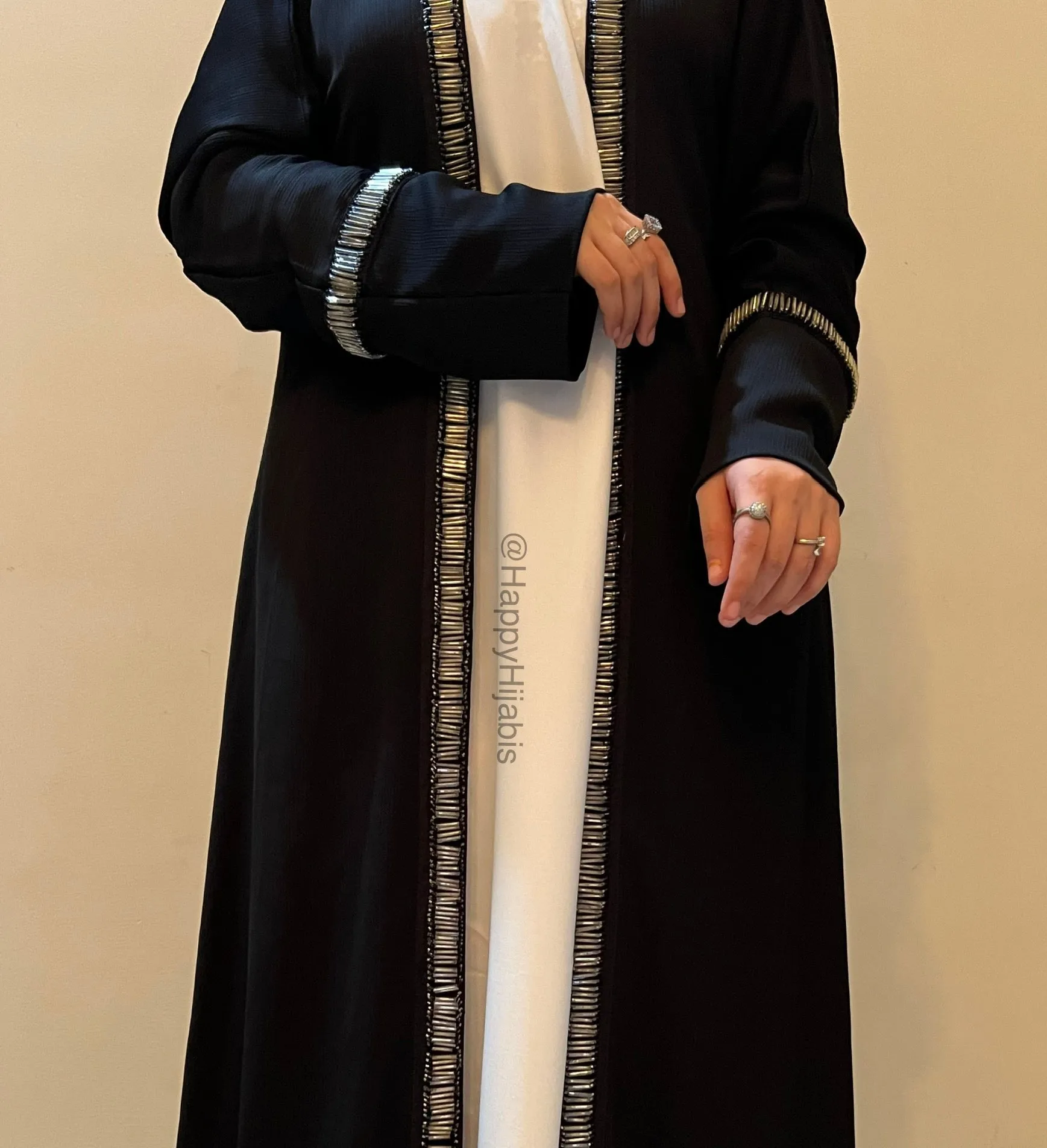 Timeless Black- Festive Zoom Nida Kimono