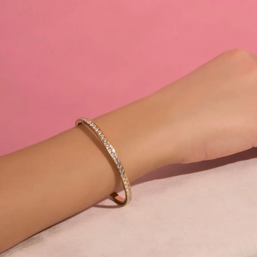 Timeless Crystal Armreif 14K Vergoldet