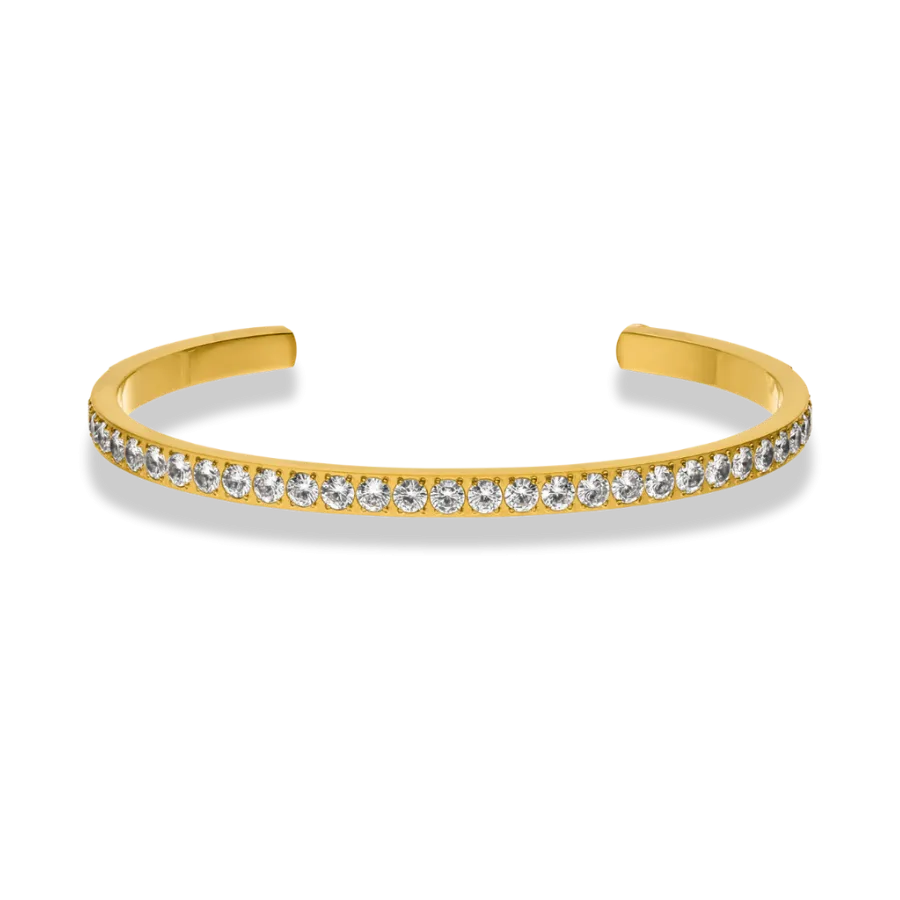 Timeless Crystal Armreif 14K Vergoldet